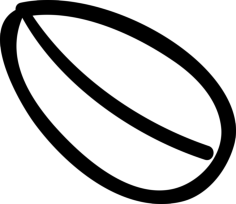 Coffee Bean Editable Svg Line Art, Free Vectors File